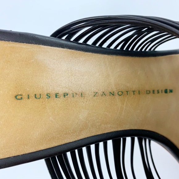 GIUSEPPE ZANOTTI / PISSI GOLD ANKLET SANDALS - Picture 4 of 6